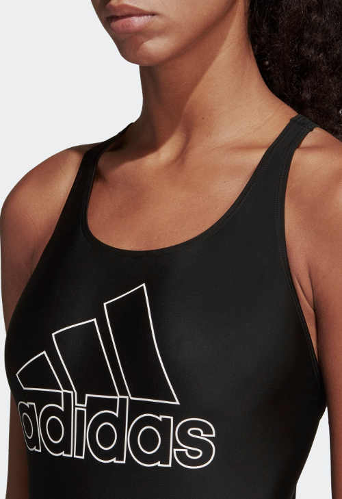 Fekete Adidas női egyrészes fürdőruha nagyméretű logóval