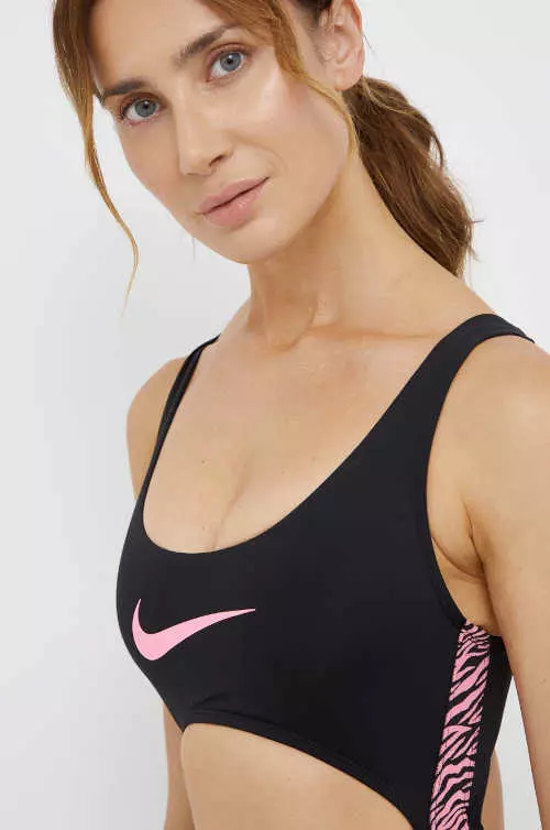 Nike fürdőruha fekete és rózsaszínben