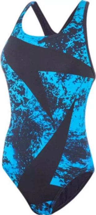 Kék egyrészes női sportos fürdőruha Speedo úszáshoz
